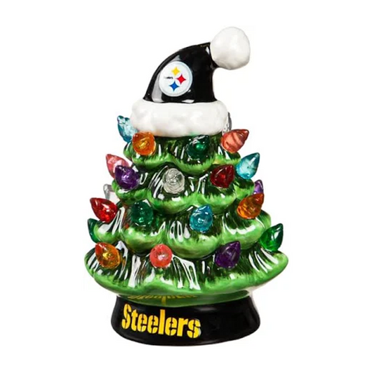 Pittsburgh Steelers 4" Ceramic LED Christmas Tree