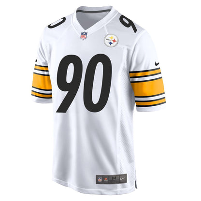 Pittsburgh Steelers T.J. Watt #90 Nike White Replica Away Jersey