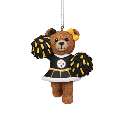 Pittsburgh Steelers Cheerleader Bear Ornament