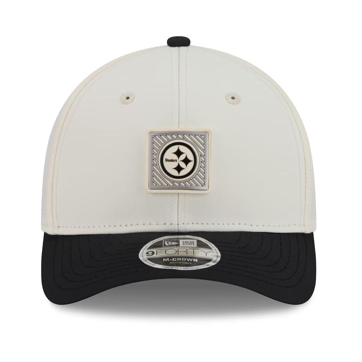 Pittsburgh Steelers 2026 NFL Training Camp 9FORTY Cream/Black M-Crown Adjustable Hat