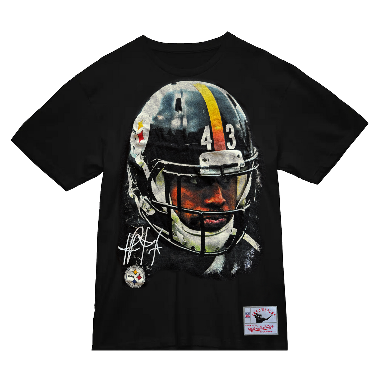 Troy Polamalu Black Pittsburgh Steelers Real Big Face Tee