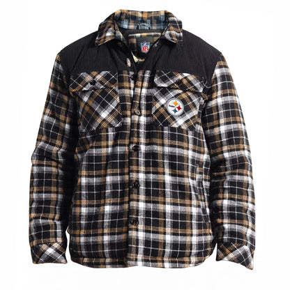 Pittsburgh Steelers Black Plaid Shirt Jacket