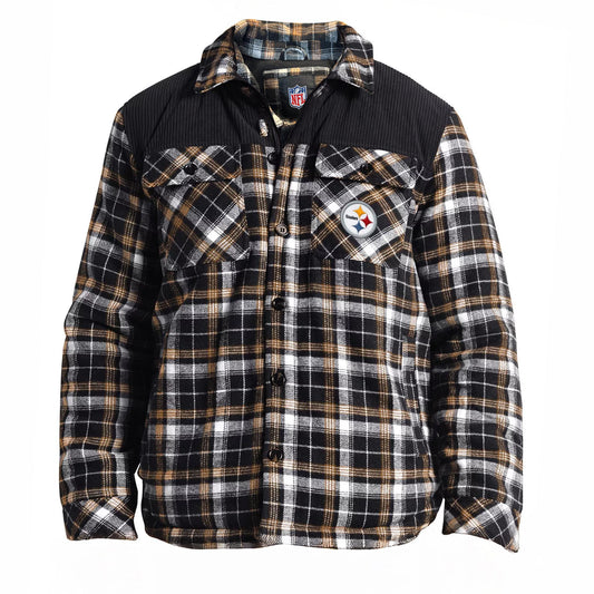 Pittsburgh Steelers Black Plaid Shirt Jacket
