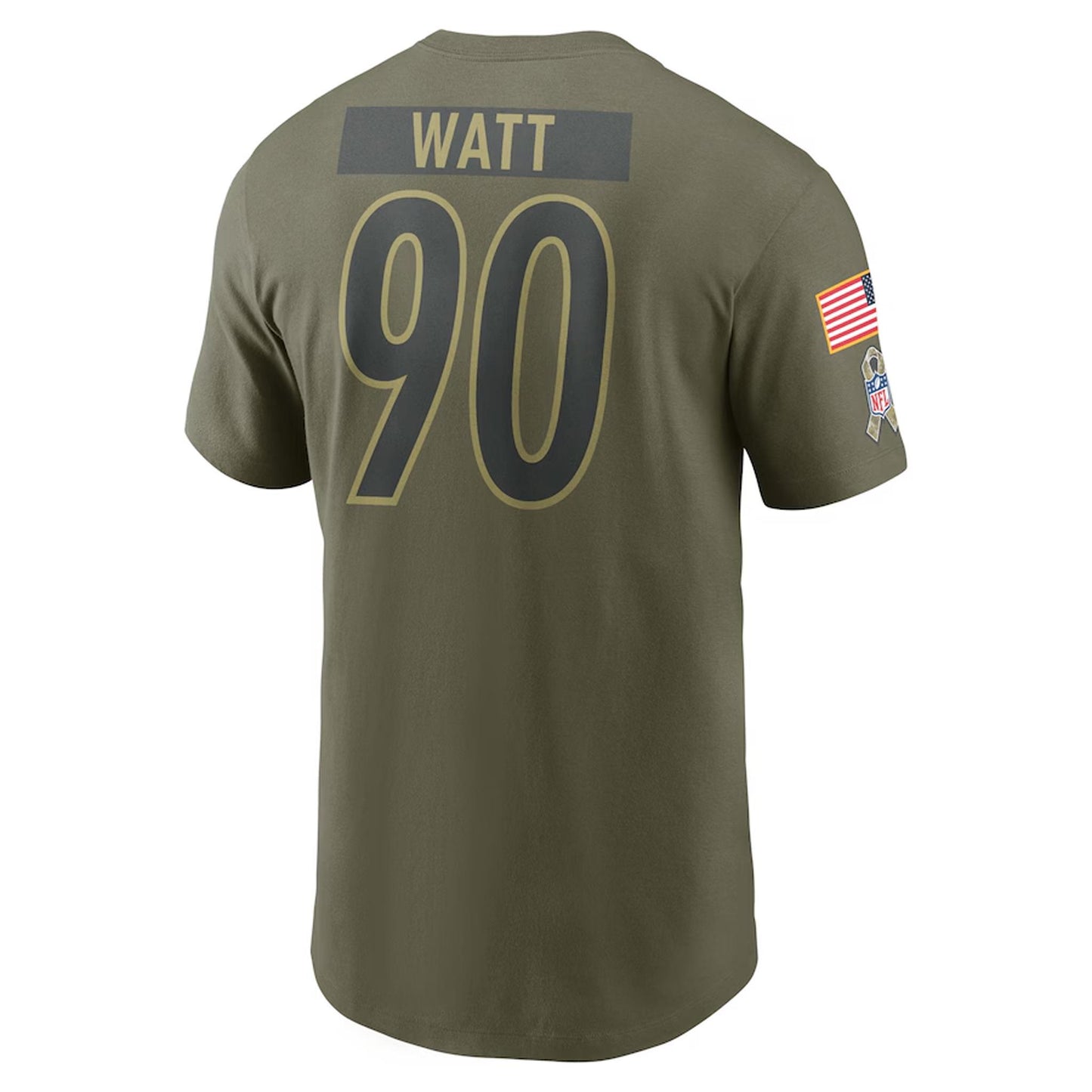 Pittsburgh Steelers T.J. Watt #90 2025 Salute to Service Name & Number Tee