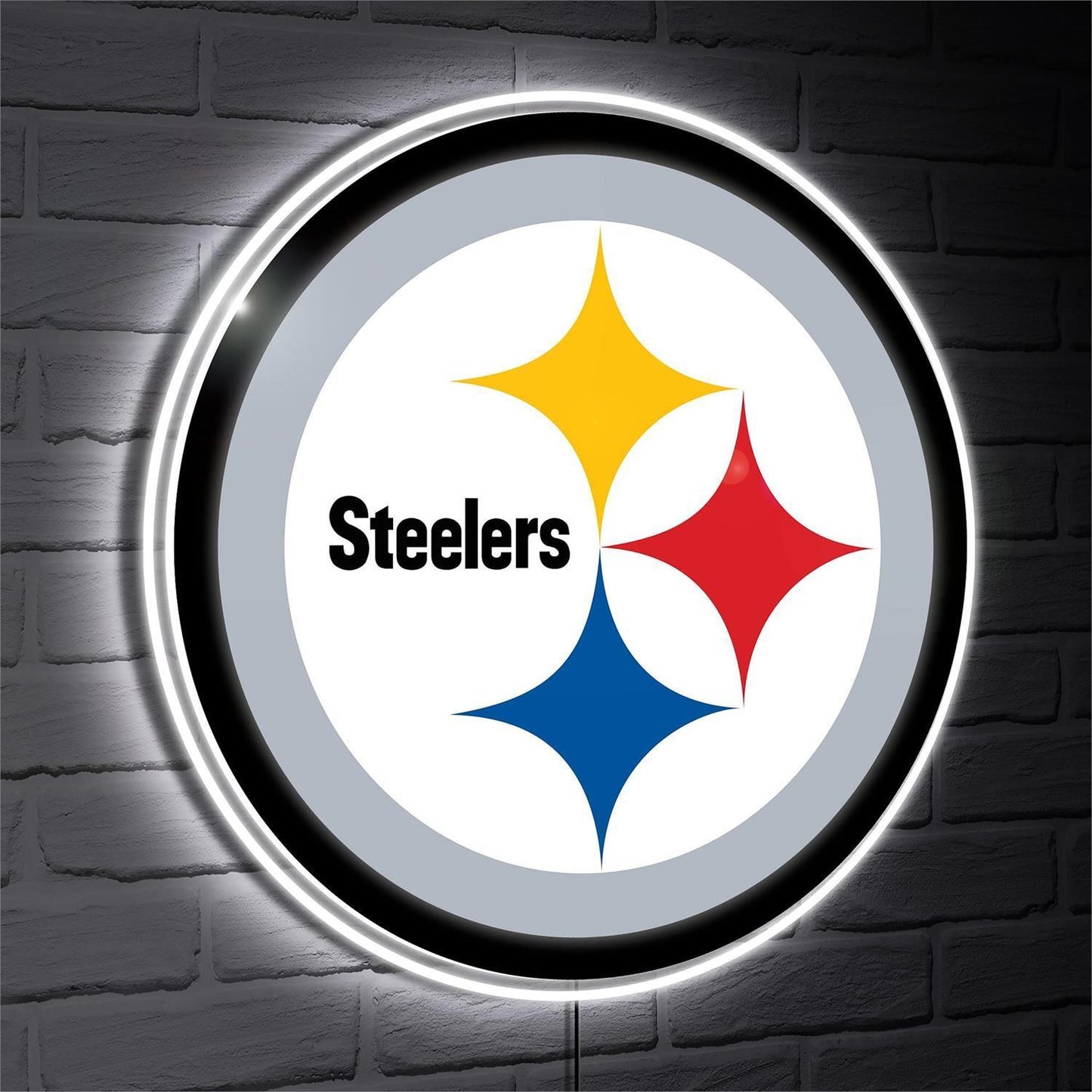 Pittsburgh Steelers 23" LED Team Logo Shaped Lighted Wall Sign