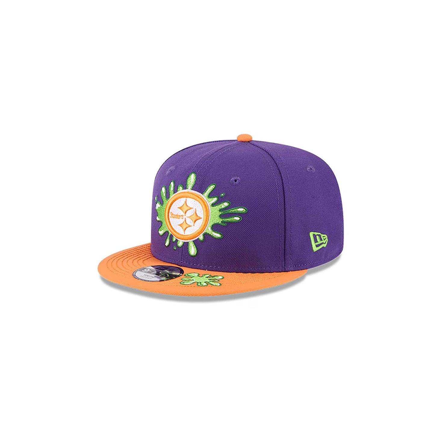 Youth Pittsburgh Steelers New Era Purple/Orange Nickelodeon Slime 9FIFTY Snapback Hat