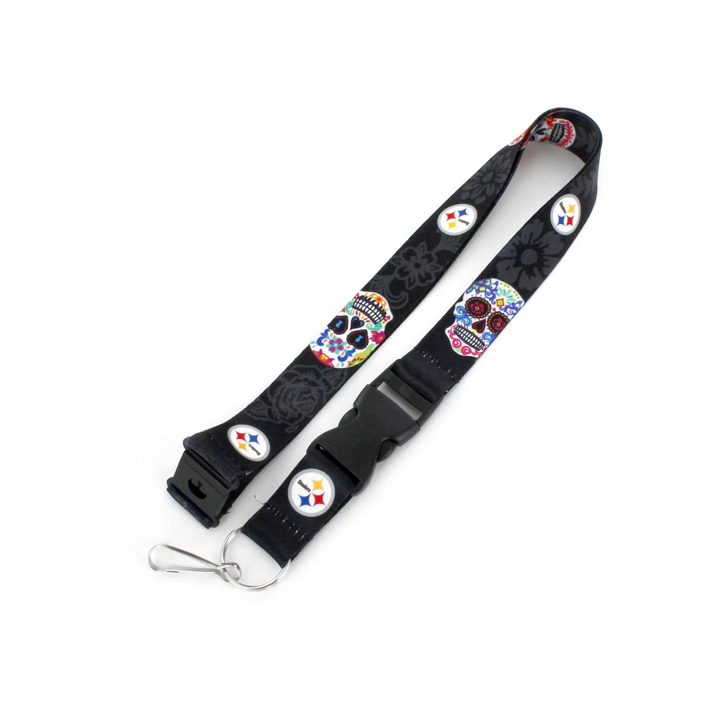 Pittsburgh Steelers Sugar Skull Lanyard
