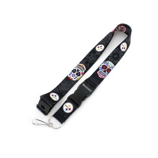 Pittsburgh Steelers Sugar Skull Lanyard