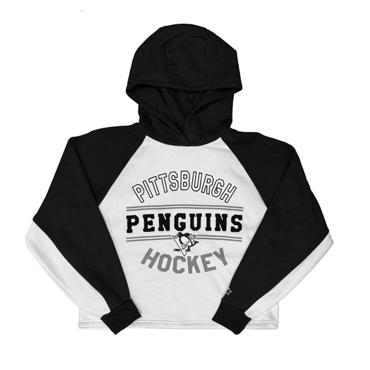 Starter Pittsburgh Penguins Hockey Cropped Womens Pullover Hoodie