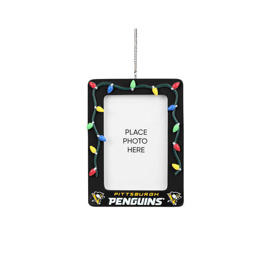 Pittsburgh Penguins Logo Color Light Photo Frame Holiday Ornament