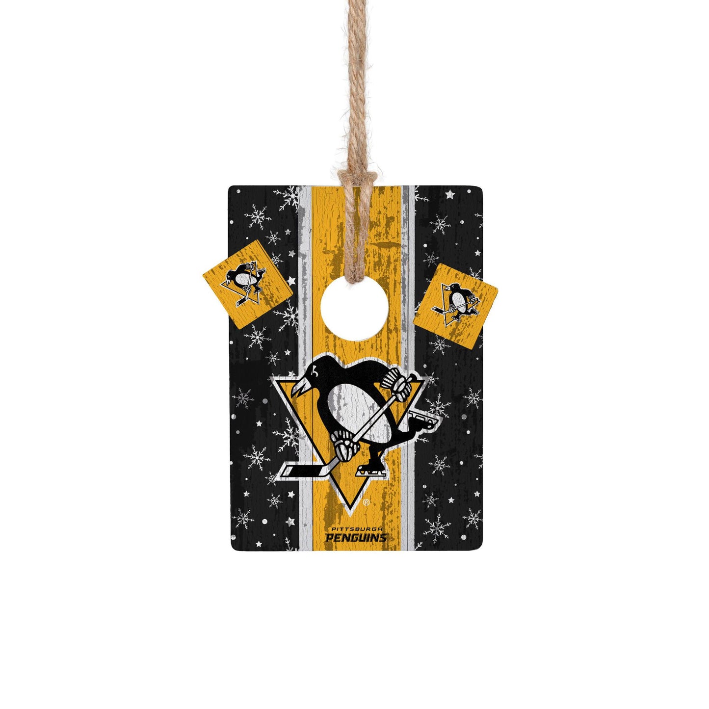 Pittsburgh Penguins Wooden Mini Cornhole Ornament