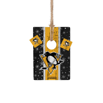 Pittsburgh Penguins Wooden Mini Cornhole Ornament