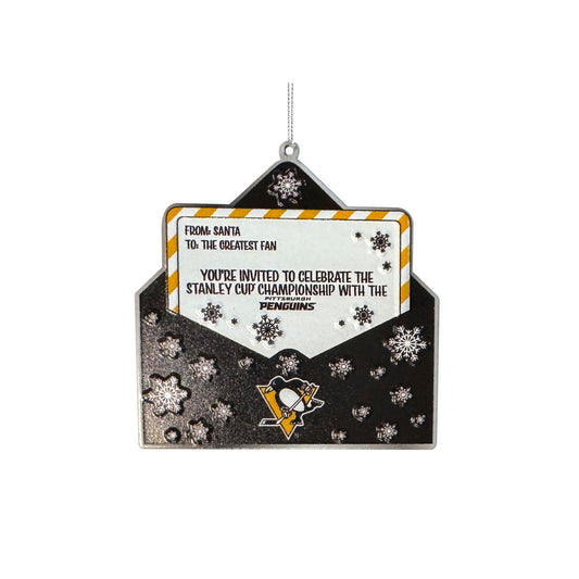 Pittsburgh Penguins Metal Envelope Ornament