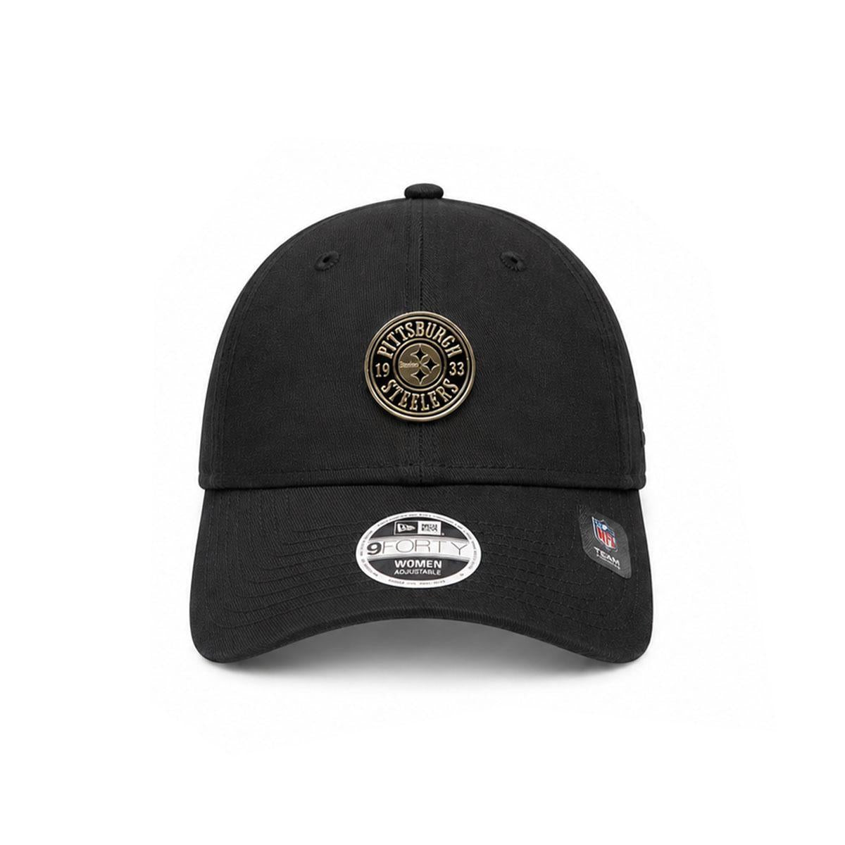 Pittsburgh Steelers New Era Women's 9FORTY Gold Badge Adjustable Hat