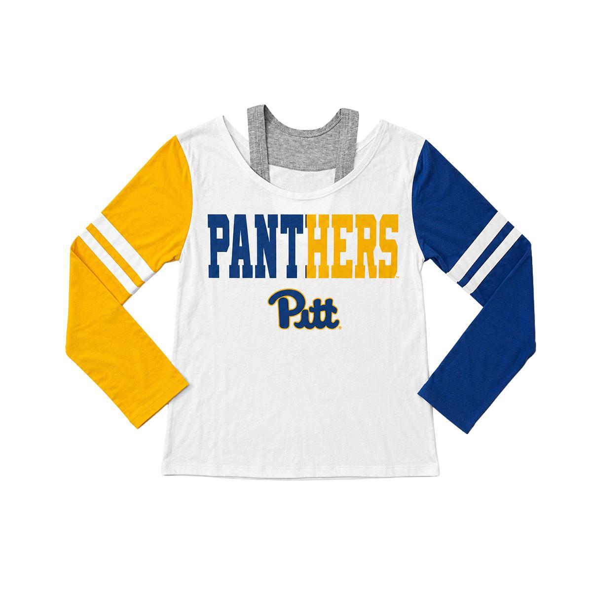 Gen2 Pitt Panthers Girl's Striped Longsleeve