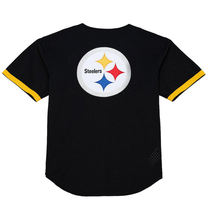 Mitchell & Ness Black Pittsburgh Steelers Head Coach Mesh Full-Button Fashion Jersey