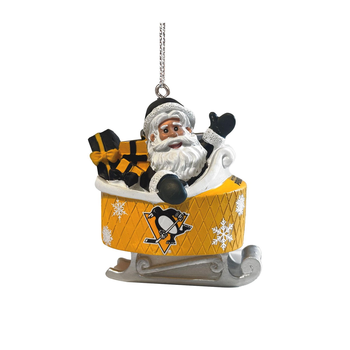 Pittsburgh Penguins Santa Puck Sleigh Ornament