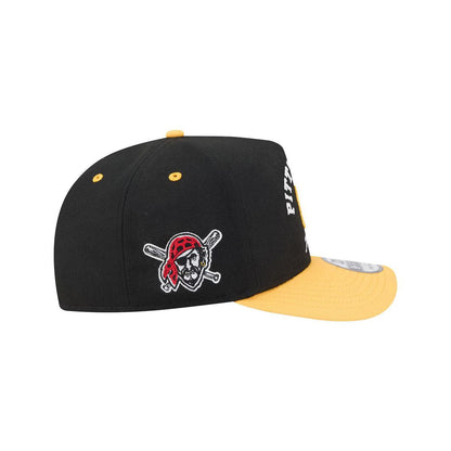 Pittsburgh Pirates New Era Black/Gold Arched A-Frame 9FIFTY Adjustable Hat