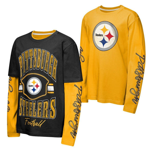 Pittsburgh Steelers Little Boy's Motion 3 in 1 Combo Long Sleeve Tee