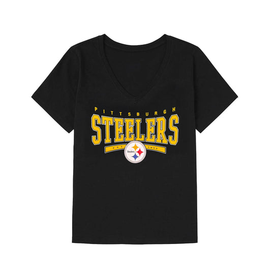 Pittsburgh Steelers Est 1933 Women's V-Neck Tee