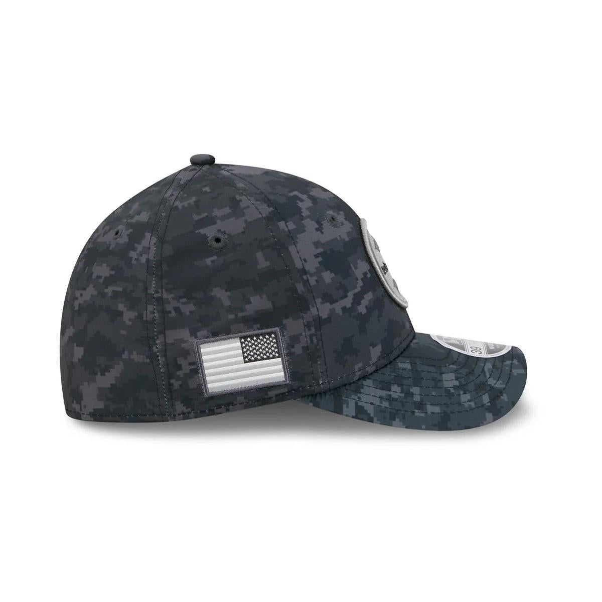 Pittsburgh Steelers New Era Black 2026 Salute To Service 39THIRTY M-Crown Stretch Hat