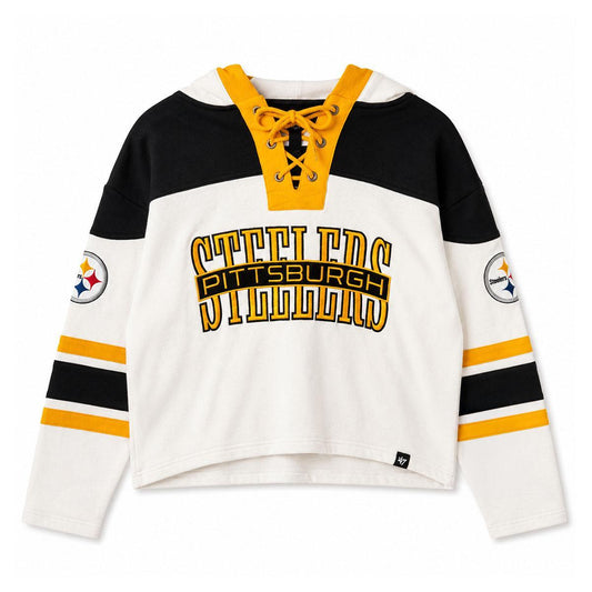 Pittsburgh Steelers Women's '47 Hooded Pullover Lacer Top