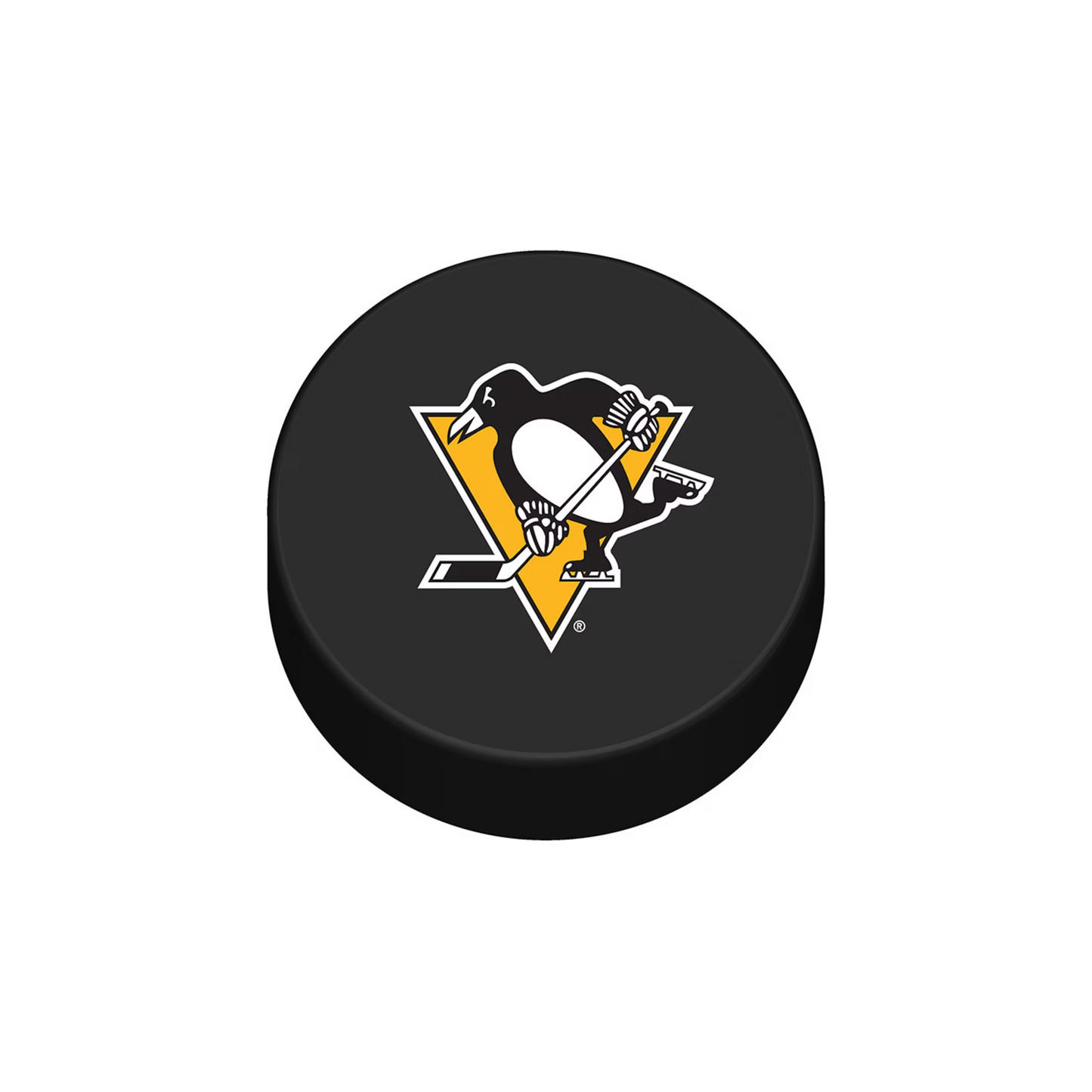 Pittsburgh Penguins Black Team Logo Stress Puck