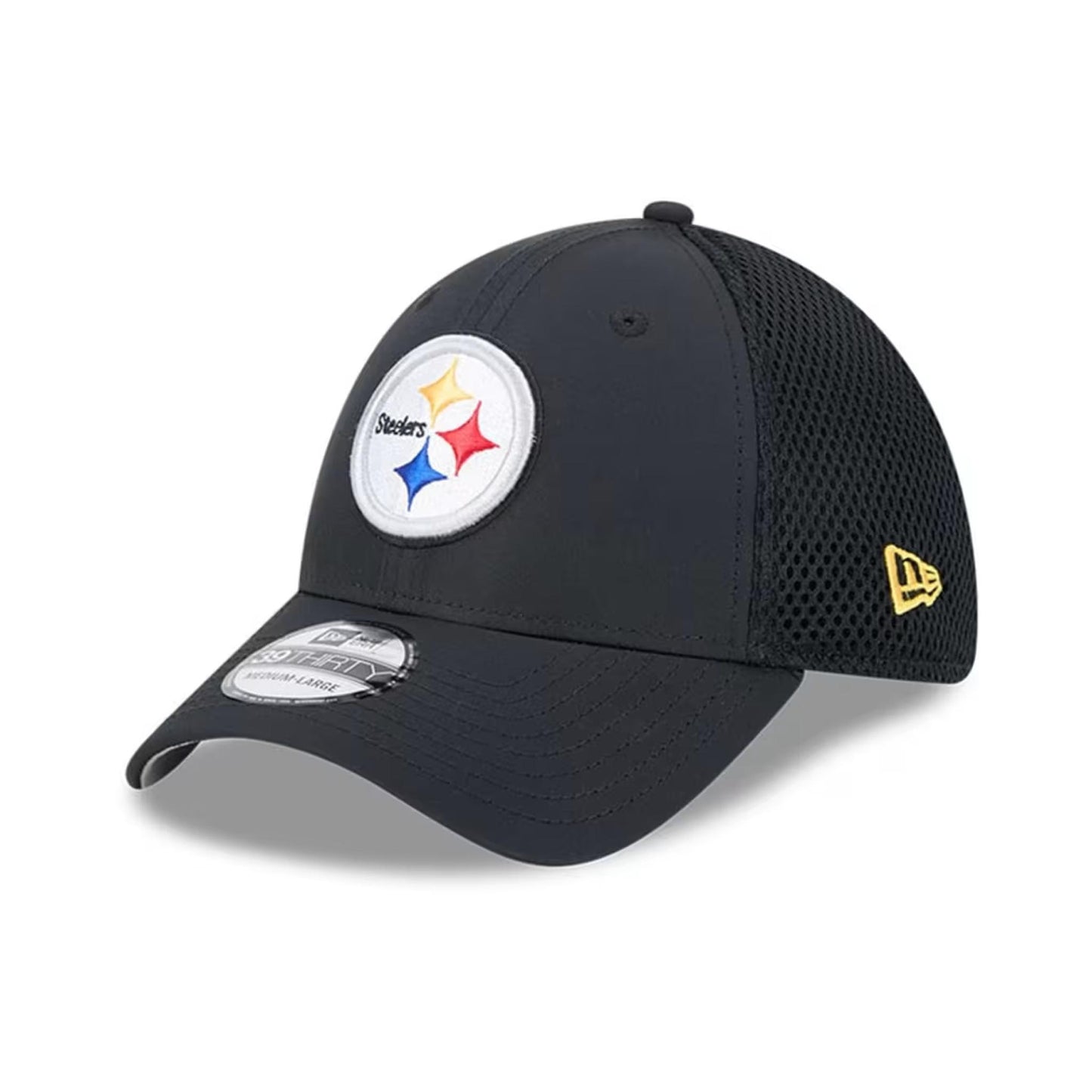 New Era Pittsburgh Steelers Mens Black Team Tone 39THIRTY Flex Hat