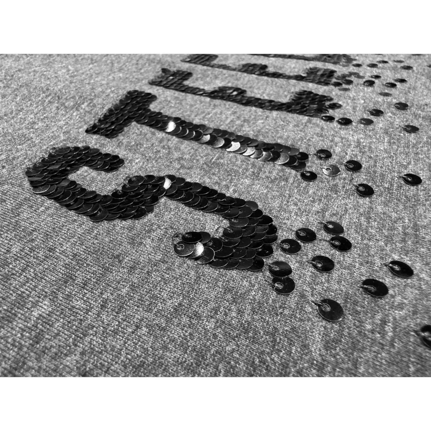 Womens Pittsburgh Steelers Grey V-Neck Sequin Top