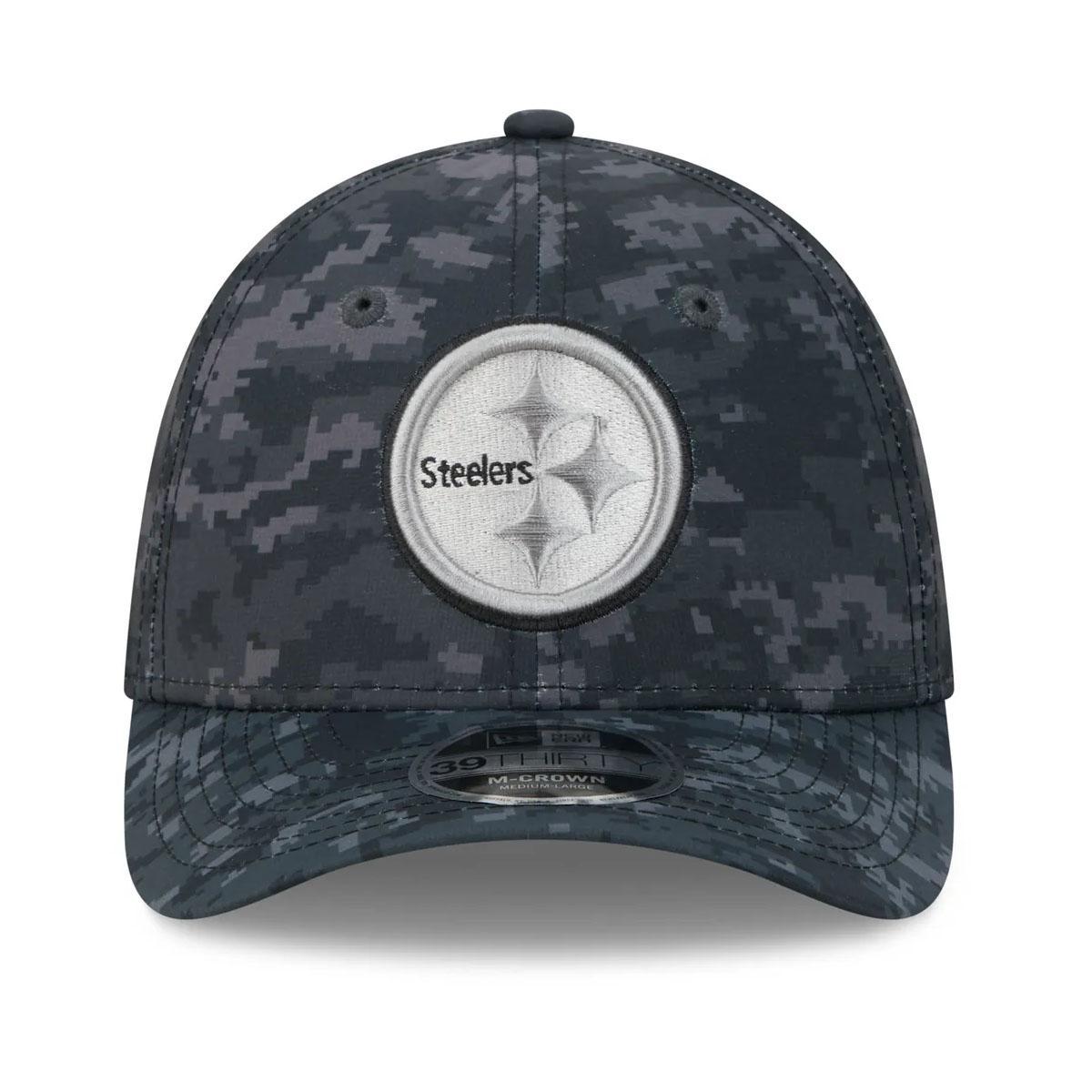 Pittsburgh Steelers New Era Black 2026 Salute To Service 39THIRTY M-Crown Stretch Hat
