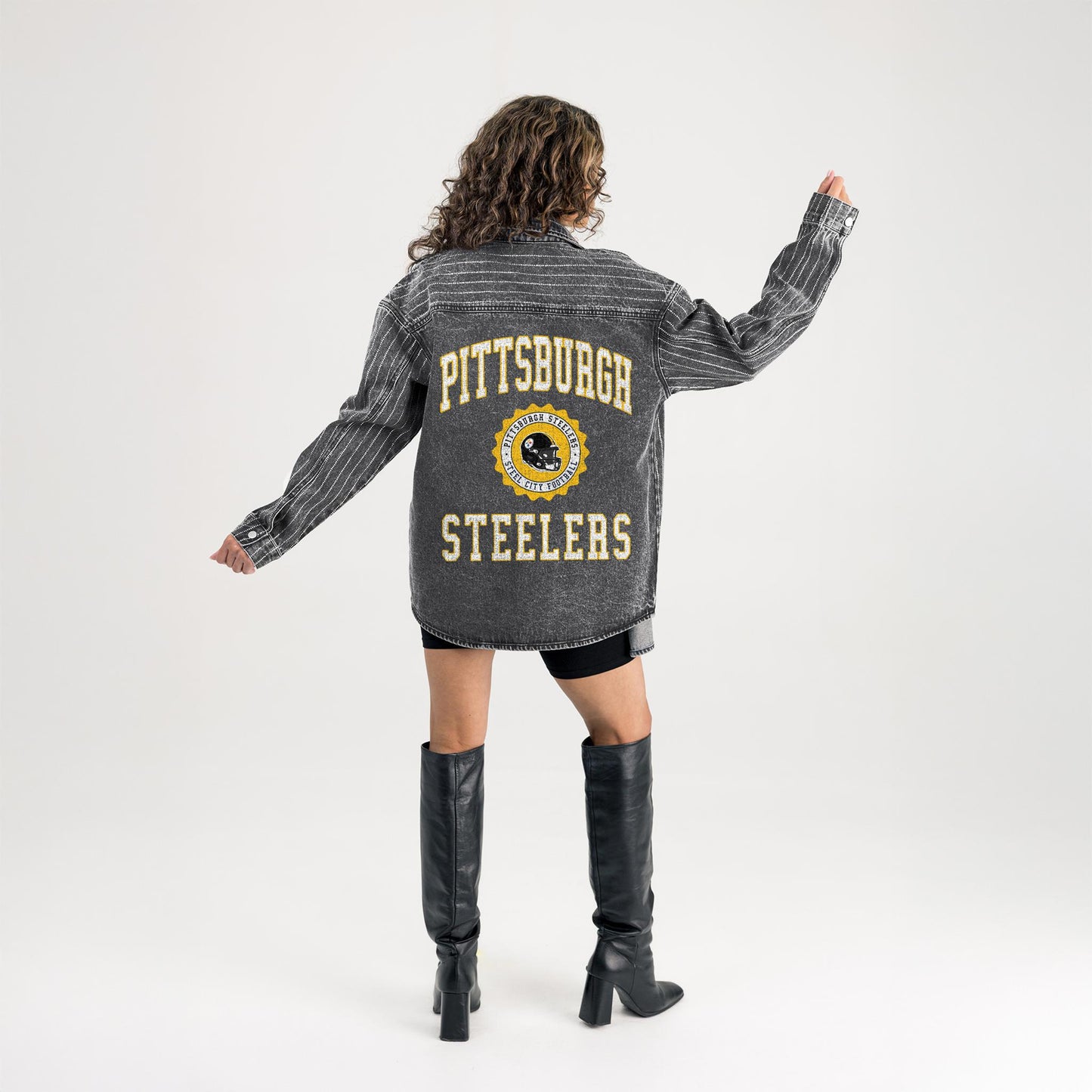Pittsburgh Steelers Womens Gameday Couture Rhinestone Jacket