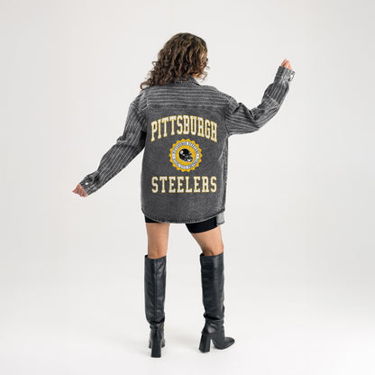 Pittsburgh Steelers Womens Gameday Couture Rhinestone Jacket