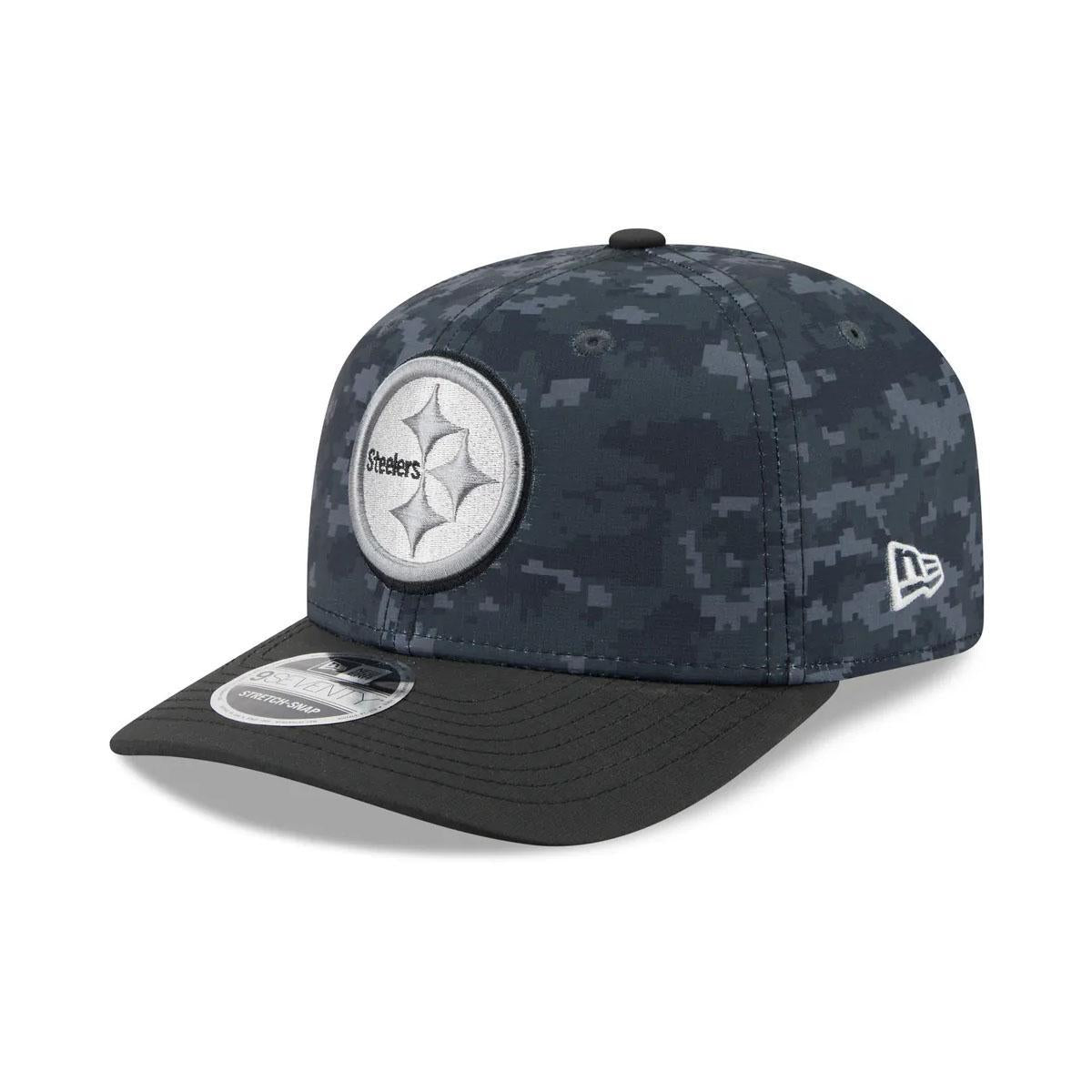 Pittsburgh Steelers New Era Black 2026 Salute To Service 9SEVENTY Adjustable Hat