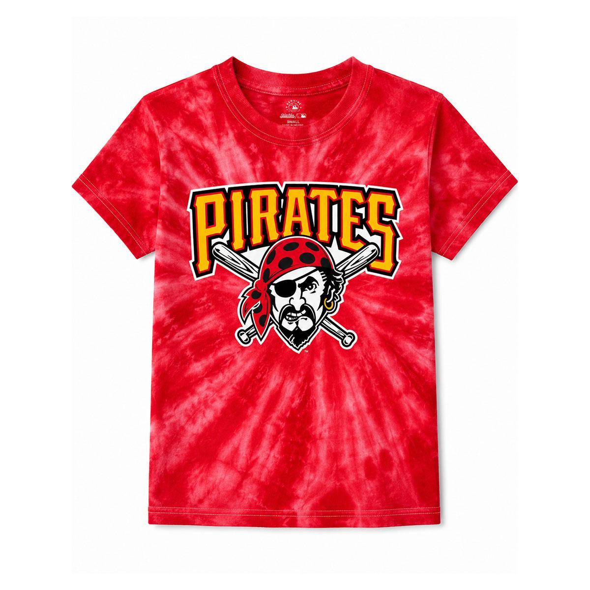 Pittsburgh Pirates Youth Red Tie Dye Tee