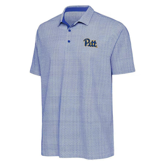 Pitt Panthers Antigua Navy/White Intersect Polo
