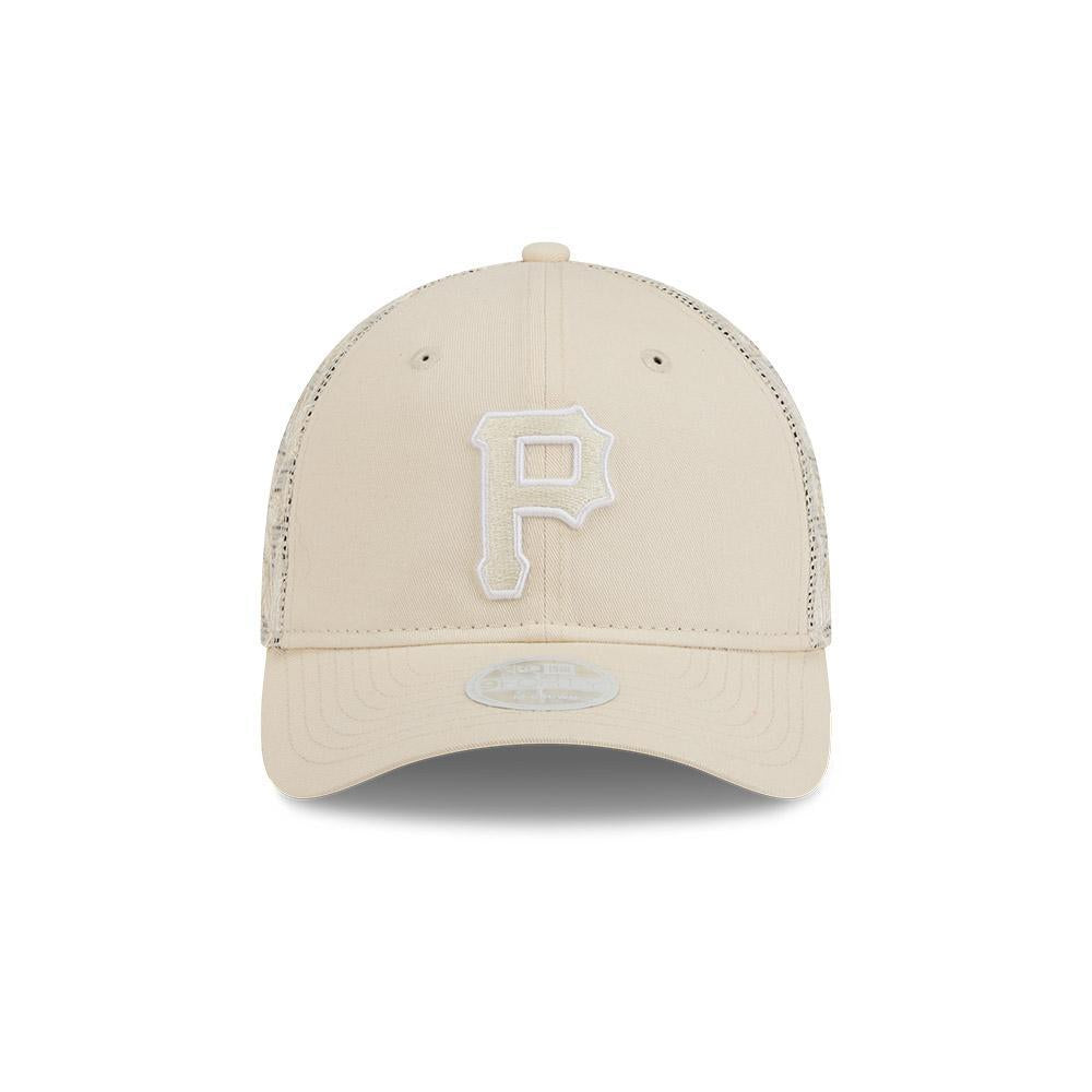 Pittsburgh Pirates Cream Tonal Floral Mesh Women's 9FORTY Snapback