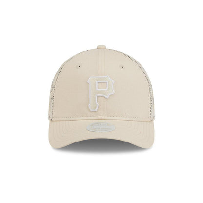 Pittsburgh Pirates Cream Tonal Floral Mesh Women's 9FORTY Snapback