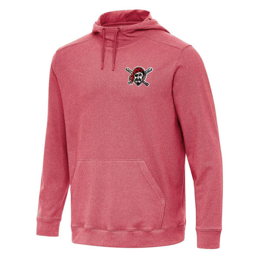 Pittsburgh Pirates Antigua Men's Cloud Pullover Red Heather Hoodie