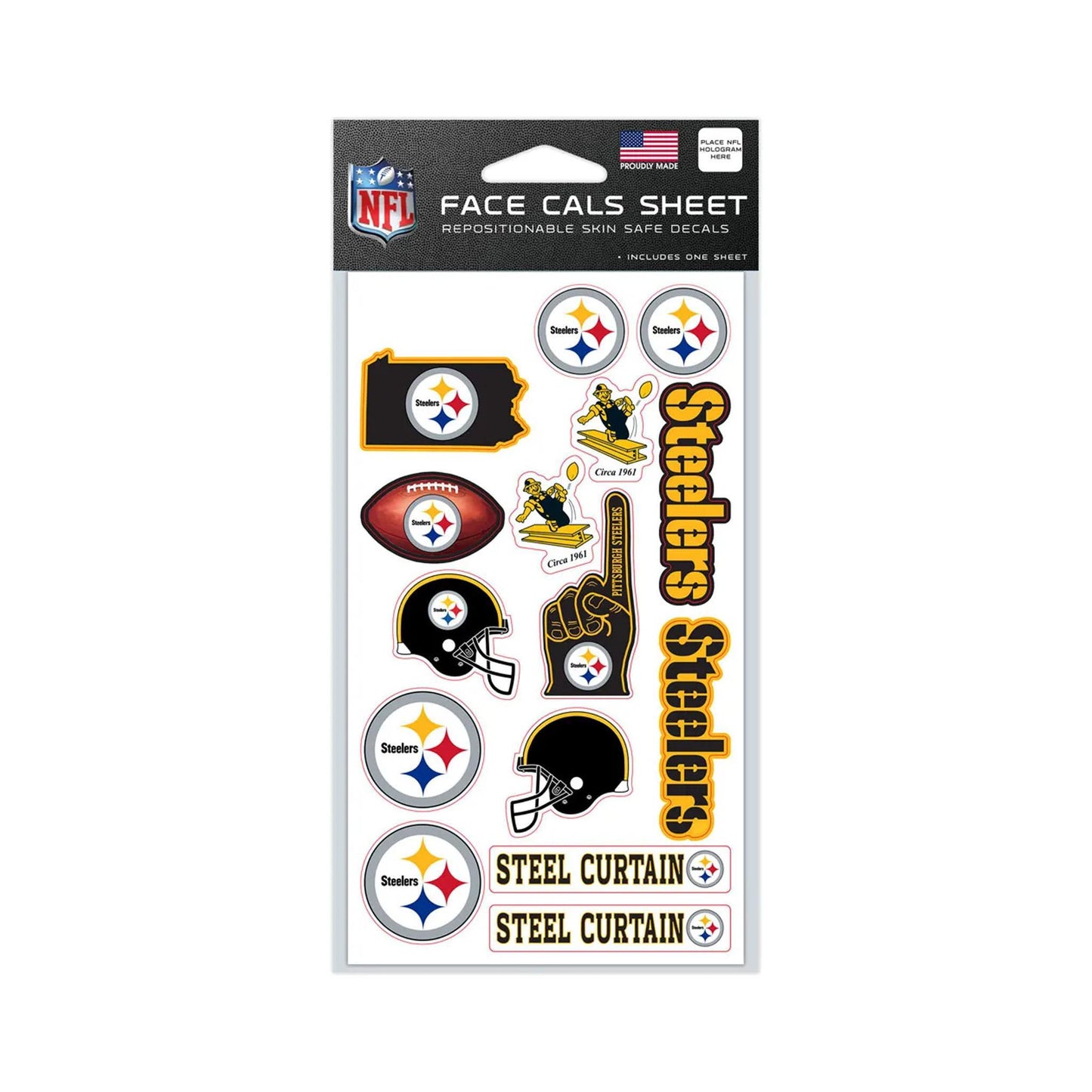 Pittsburgh Steelers Face Cals 4" x 7"