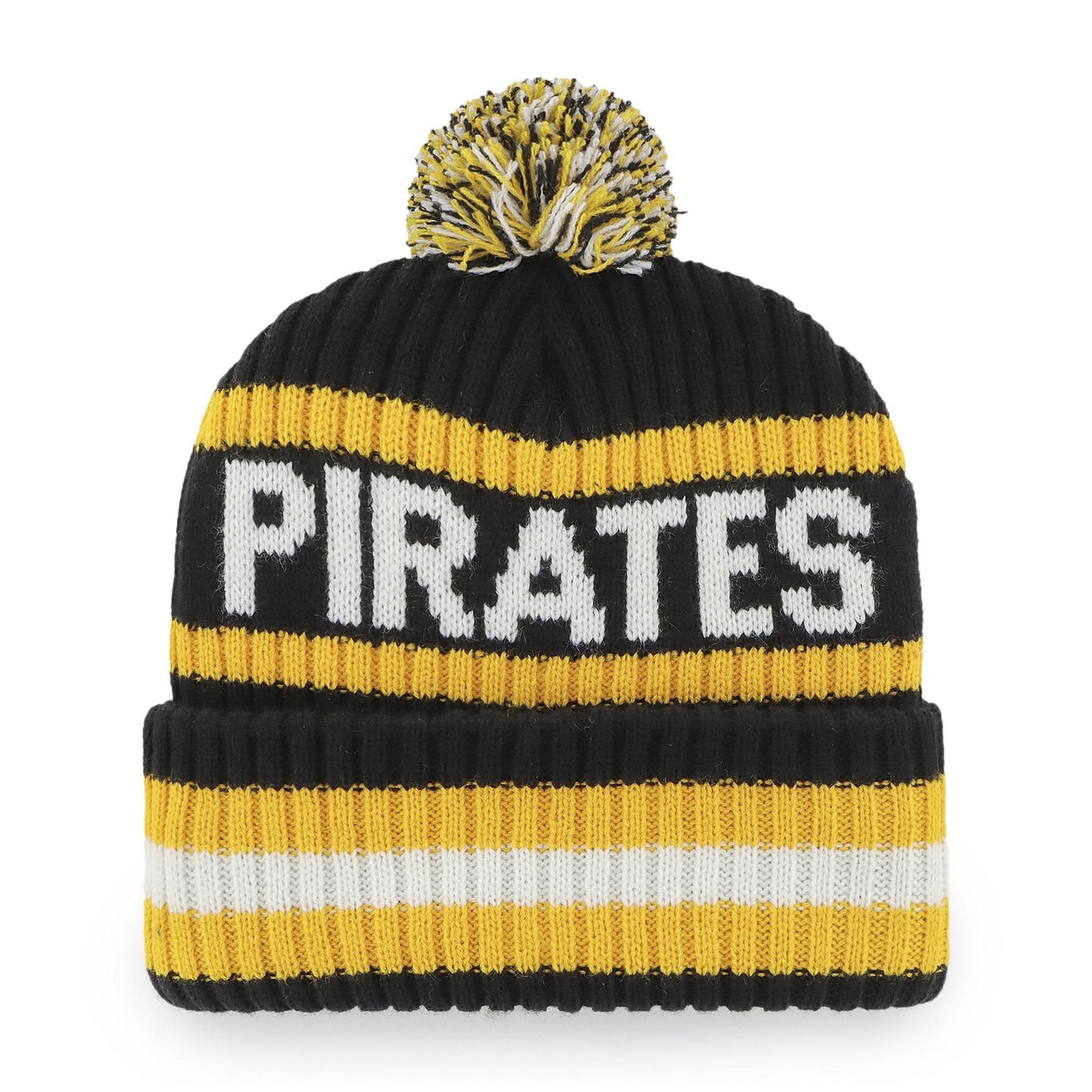 Pittsburgh Pirates '47 Black Bering Cuffed Knit Hat