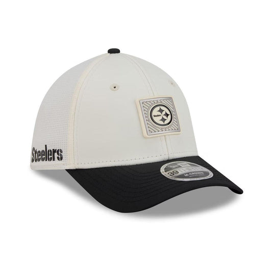 Pittsburgh Steelers 2026 NFL Training Camp 39THIRTY Cream/Black M-Crown Hat