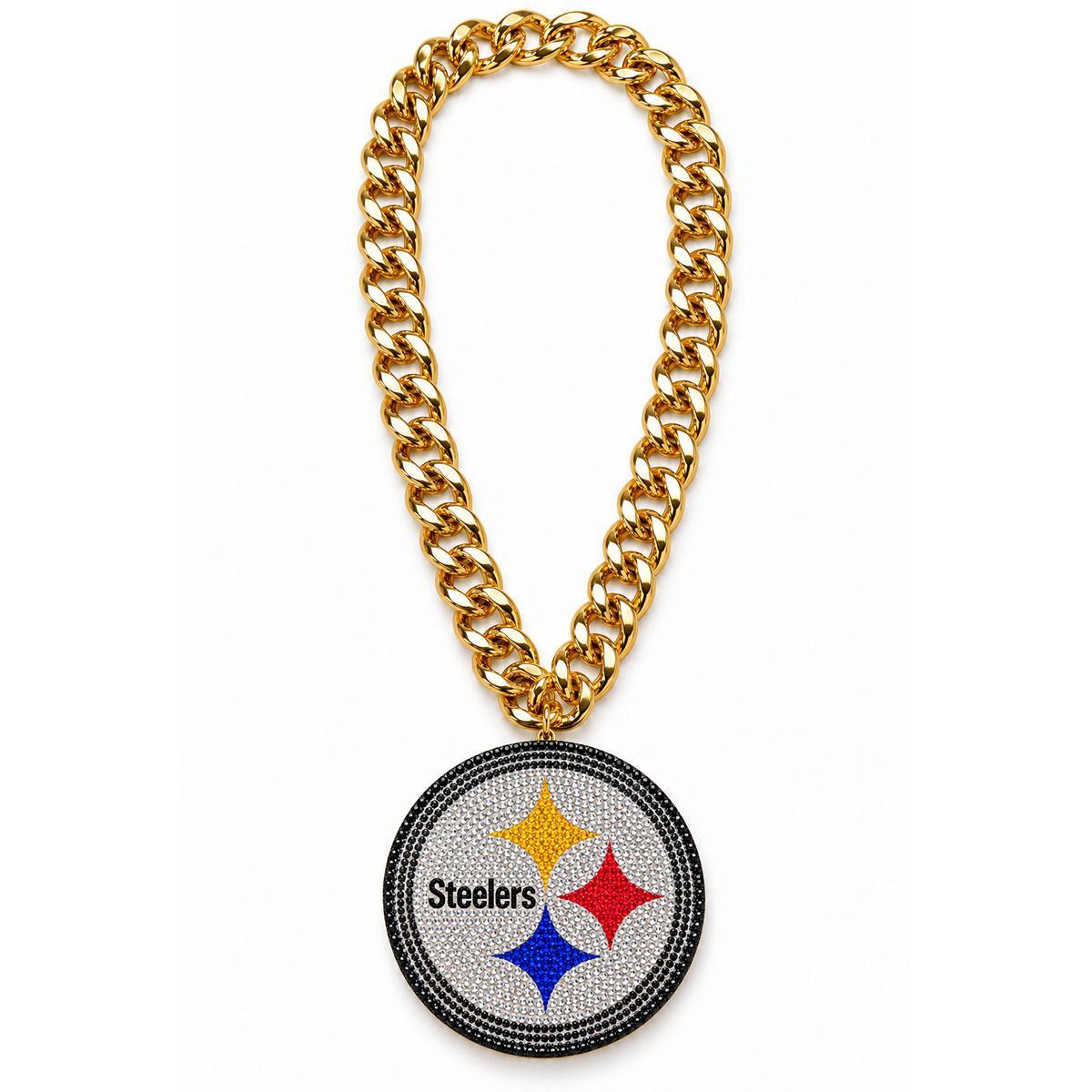 Pittsburgh Steelers Team Rhinestone Logo Necklace