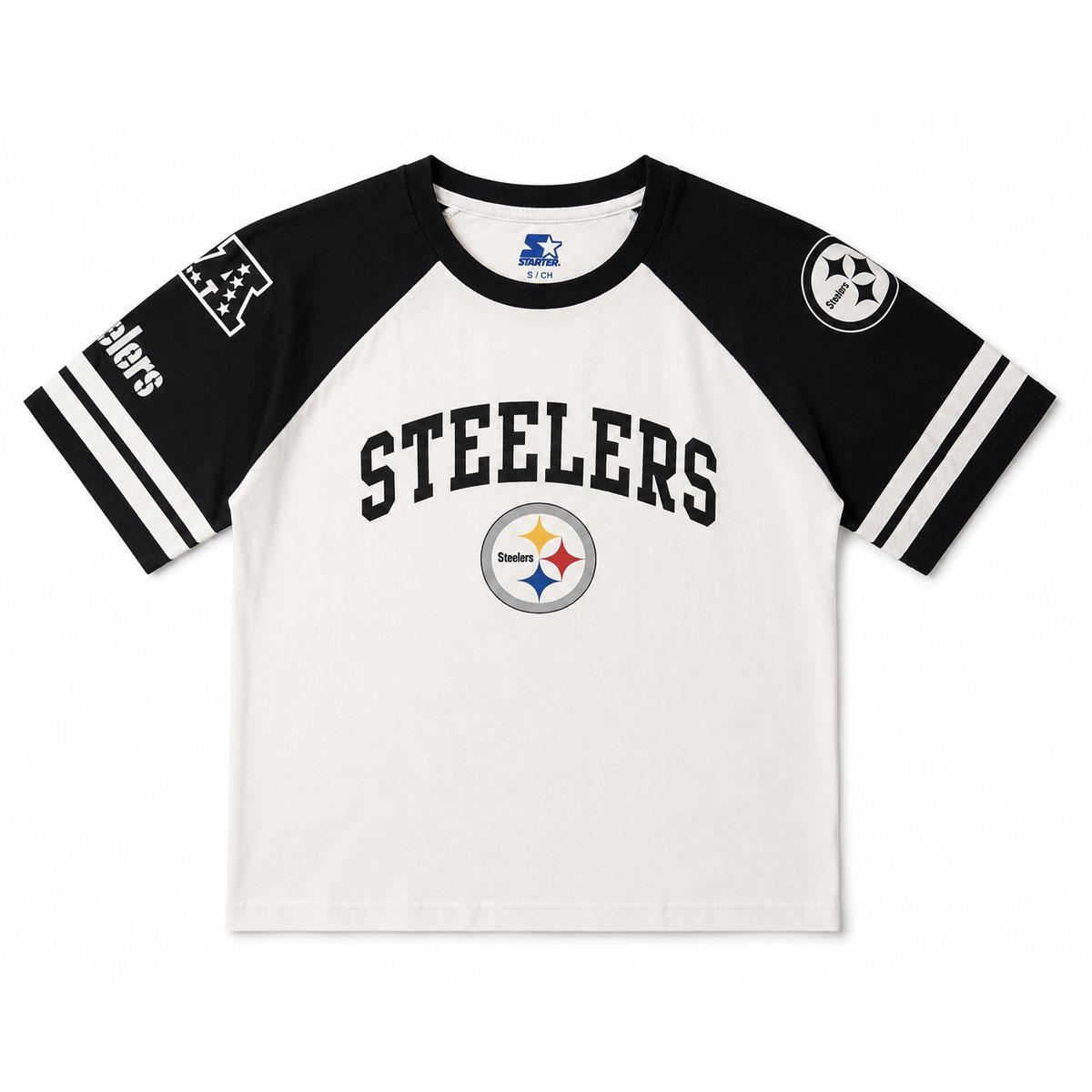 Pittsburgh Steelers Women's Striped AFC Top