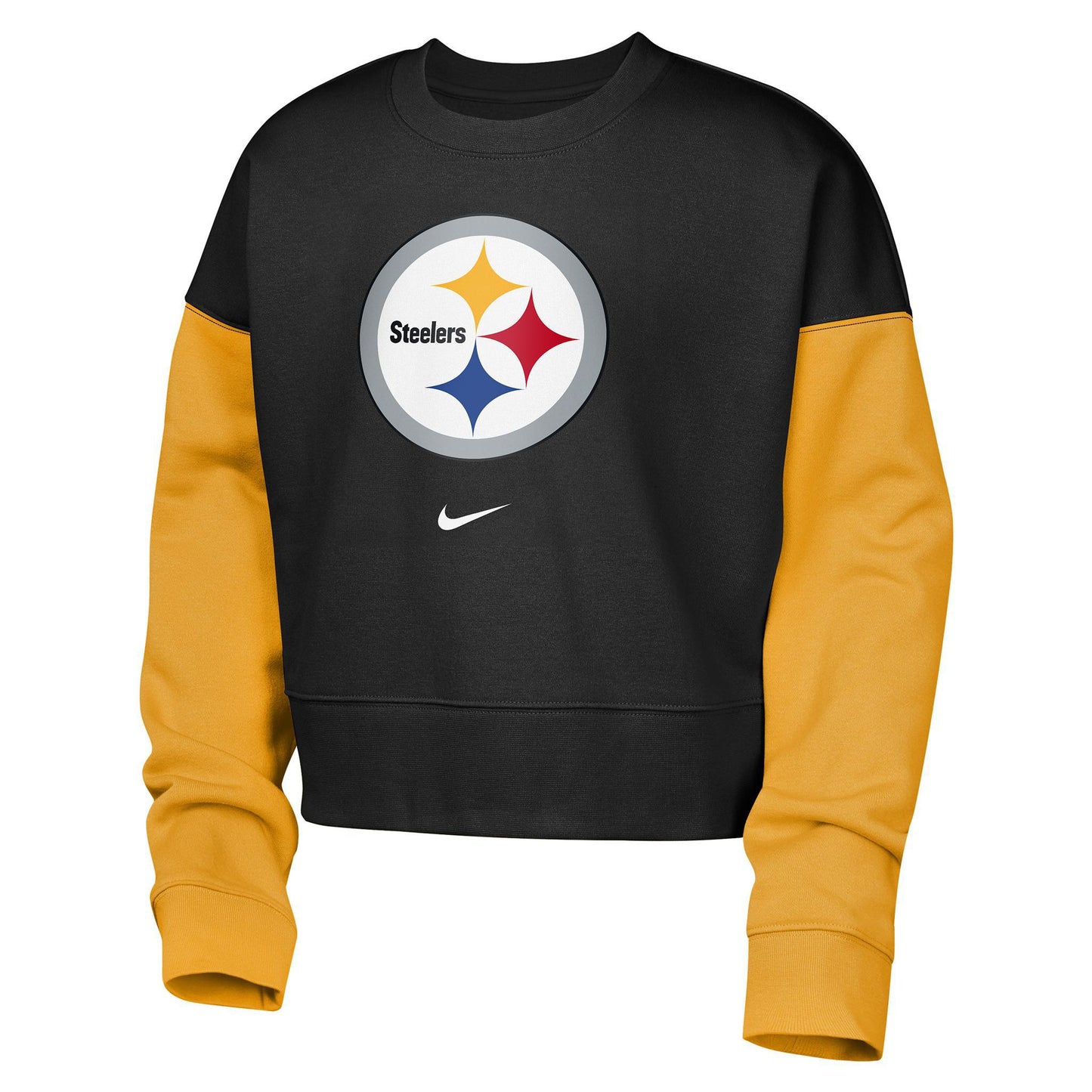 Nike Pittsburgh Steelers Youth Girls Cropped Sweatshirt
