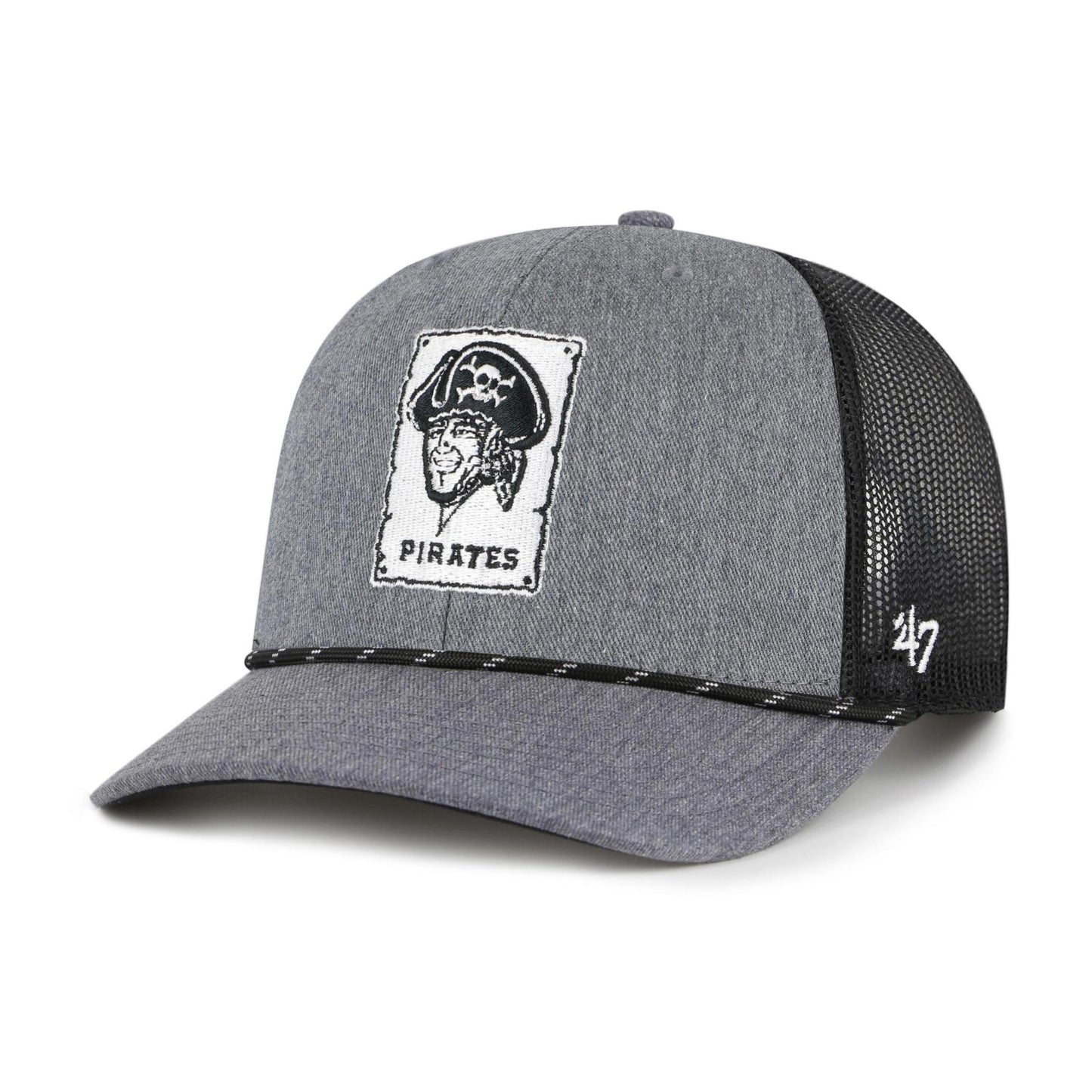 Pittsburgh Pirates Charcoal '47 Adjustable Trucker