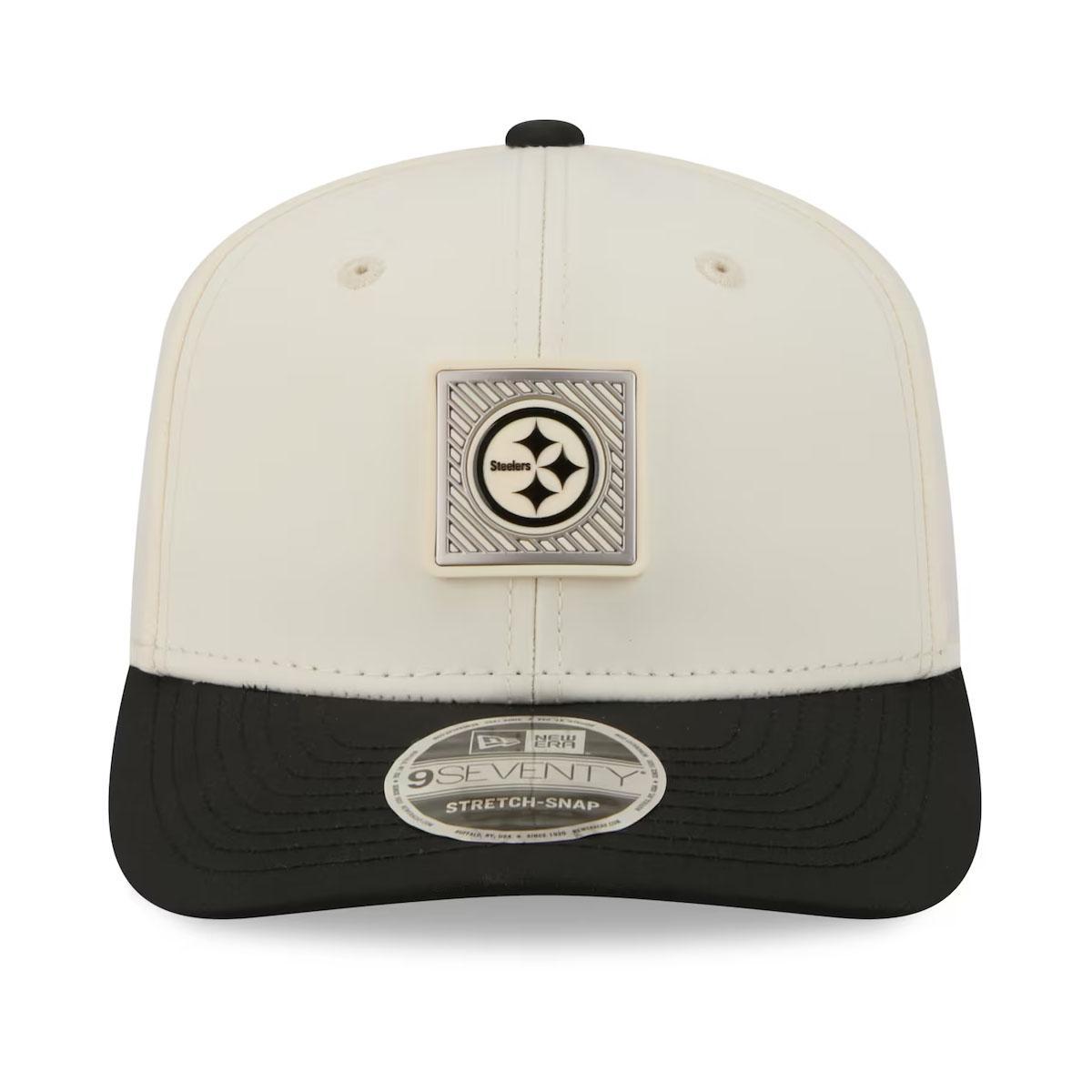Pittsburgh Steelers 2026 NFL Training Camp 9SEVENTY Cream/Black Stretch-Snap Hat