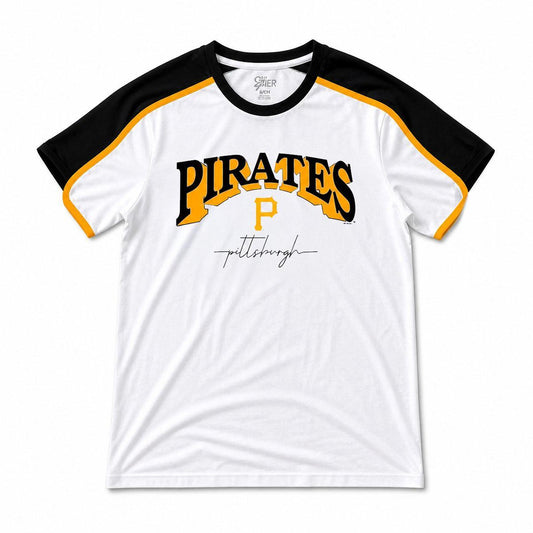 Pittsburgh Pirates Women's Black Stripe Top