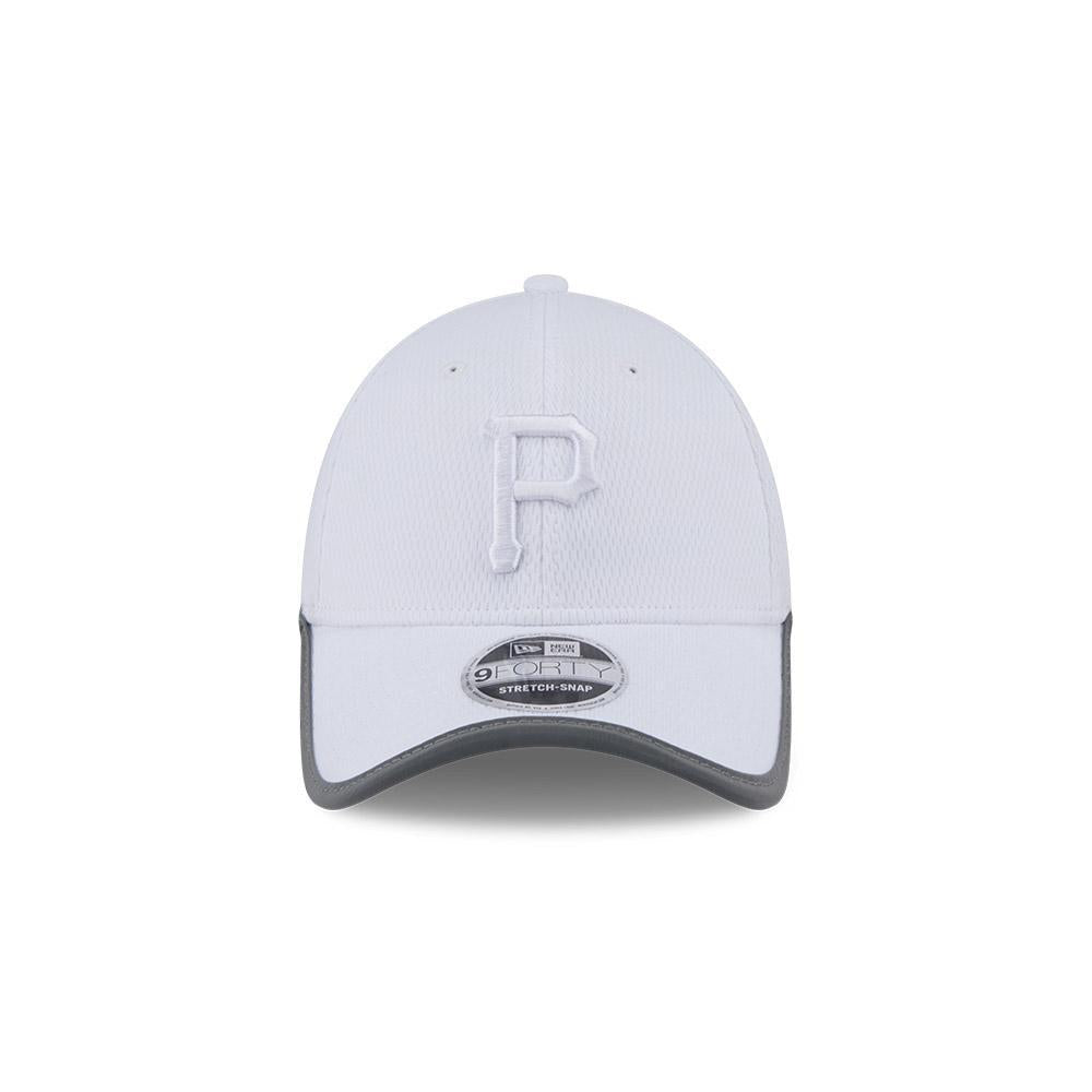 Pittsburgh Pirates White Reflective 9FORTY Stretch-Snap Hat