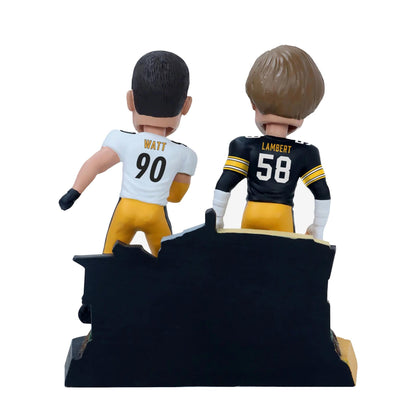 Jack Lambert & TJ Watt Pittsburgh Steelers Then And Now Bobblehead