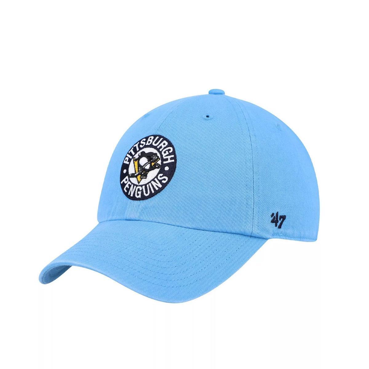 Pittsburgh Penguins Light Blue Clean Up Adjustable Hat